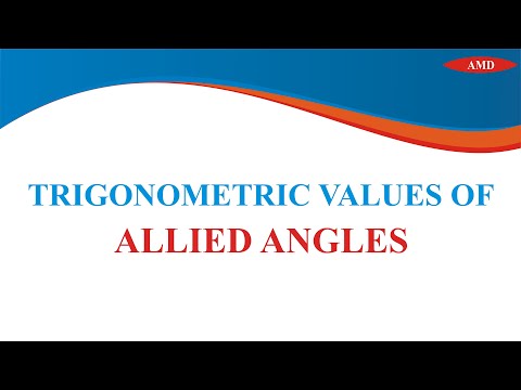 ALLIED ANGLES | TRIGONOMETRY
