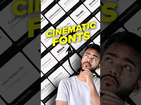 FREE Cinematic Fonts for Video Editing | Types Of Fonts | Cam On Sam 2.O