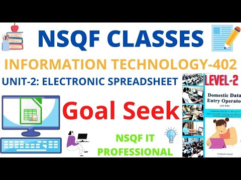 Goal Seek in LibreOffice Calc || Goal Seek in Excel in Hindi|| Electronic Spreadsheet||Class-10||
