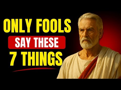 🔴 ALERT! - 7 Things An INTELLIGENT Person NEVER Says | Stoic Philosophy