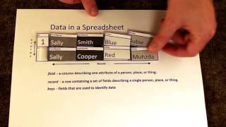 Database Literacy: Why use a database? (papercraft version)