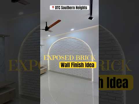 Wall Finish idea for your dream home: White Exposed Brick Textured Finish