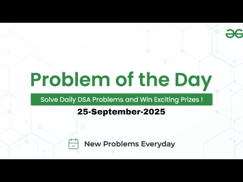 GFG Problem of the Day | 25 Sept 2025 | Python Solution Explained