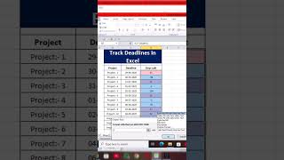 Calculate Project Deadline in Excel #computer #excel #exceltips #exceltricks #shorts