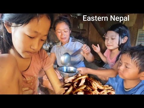 An unusual and such a large number of fish in the rural eastern region of Nepal. // organic food //