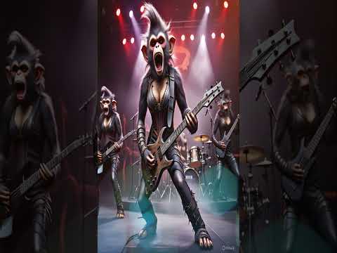 ZooTube: Monkey Mayhem! The Wildest Rock Band in the Jungle 🍌🎸 #WildConcert #ViralBand #funnyanimal