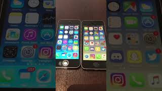 iPhone 5s on iOS 7 vs iOS 10 #shorts #iphone5s #ios7 #ios10