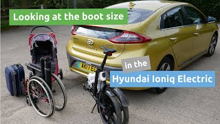 How much boot space is in the Hyundai Ioniq Electric (28kWh or 38kWh models)?