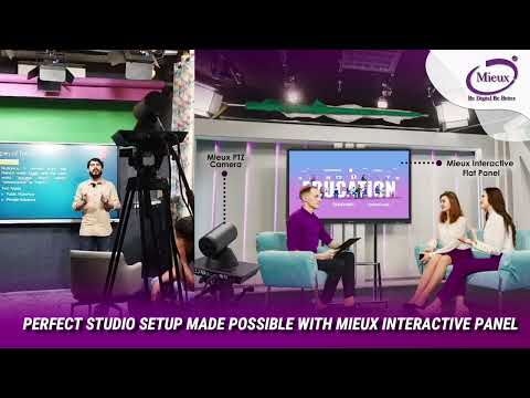 Mieux Interactive Flat Panel and PTZ camera are the perfect tools for any studio