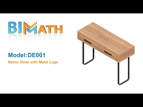 DE001 - Desk with Metal Legs