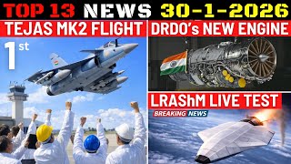 Indian Defence Updates : Tejas Mk2 First Flight,LRAShM Live Test,DRDO New Engine,$10 Bn P75I Signing