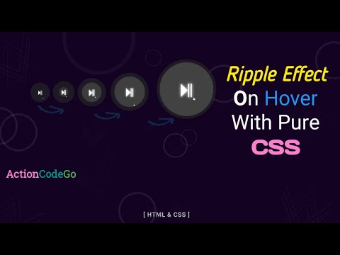 Simple Ripple Effect With Pure CSS|| HTML & CSS|| Action CodeGo