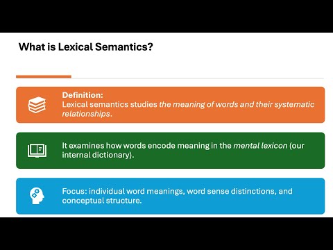Lexical Semantics