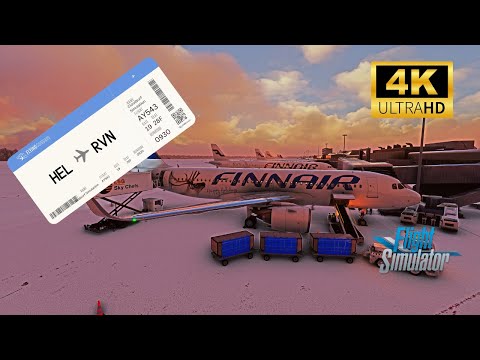 Microsoft Flightsimulator 2020 // Ultra realistic // Christmas // A320Neo to Santa Village! // 4K