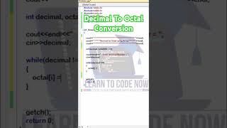 Decimal to Octal Conversion. #programming #programmingtips #codingandprogramming #programminglife