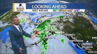 Fall-ish weather builds into Alaska, with winter weather along the Slope