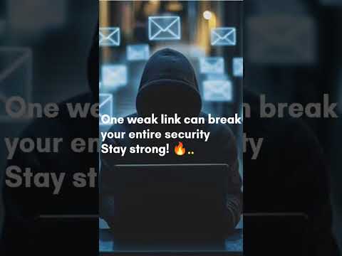 One weak link can break your entire security. Stay strong! 🔥#CyberDefense #StayProtected #cyberaware