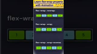 Learn Css flex-wrap property with animation #tranding #css #html #short #coding