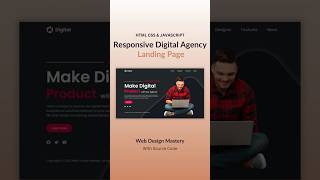 Animated Digital Agency Landing Page Using HTML CSS JavaScript  #design #webdevelop #htmlcsstutorial
