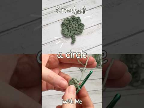 How to crochet a circle ✨💚 #crochet #howtocrochet #crochetwithme #crochettutorial #crochetbasics