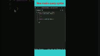 CSS Tips - New Media Query Range Syntax #shorts #css3 #frontenddeveloper
