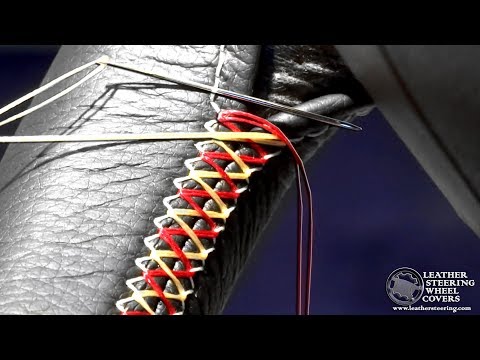 Steering Wheel Cover Racing Two Color Stitch Installation Instruction