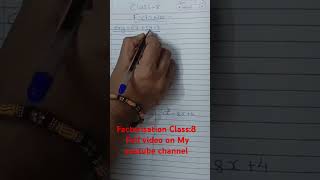 Factorisation class 8 @KhushbuBiskitwala #easytricks #easyandsmartstudy #education