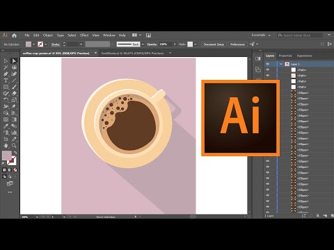 Creating Coffee Poster in Adobe Illustrator, Adobe Illustrator Drawing Coffee Poster