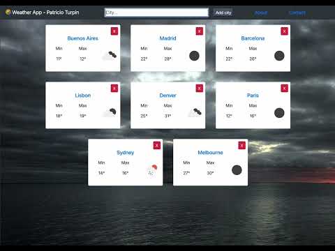 Simple but awesome React JS Weather App - Patricio Turpin