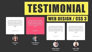 Testimonial Section For Web Design using CSS 3 & Owl Carousel  2019