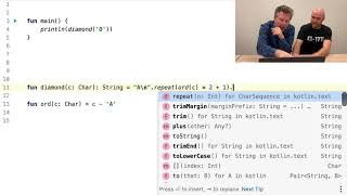 Diamond Kata using property-based tests with Nat Pryce
