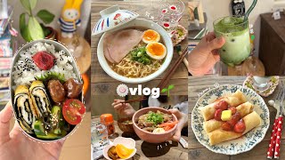 vlog》Weekdays for office workers and holidays for making Ghibli rice 🌱🍥 Ponyo ramen and bento boxes