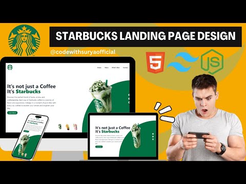 Building a Starbucks Landing Page with HTML, Tailwind CSS, and JS 🚀
