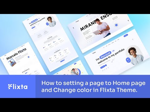 How to setting a page to Home page and Change color in Flixta Theme
