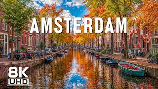 Autumn in Amsterdam 4K 🍁 Golden Canals, Historic Streets, and Dutch Fall Charm