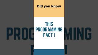 Programming Facts #1 #programming