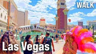 LAS VEGAS Walking Tour by Day 2025 🌞 The Strip & Downtown Las Vegas with Captions [4K|60fps]