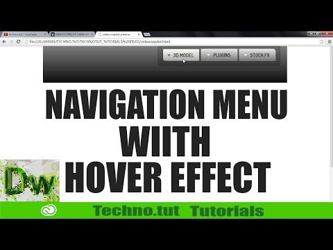 Navigation For Web page | Dreamwaver CC | Techno.tut -1