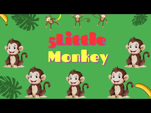 five little monkeys rhyme #forkids #rhymes #fivelittlemonkeys #poem #animieanimaker #5littlemonkeys