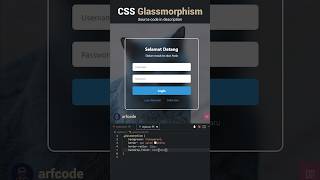 Pure CSS Glassmorphism, A Glassmorphism Login page with floating input 😇✅
