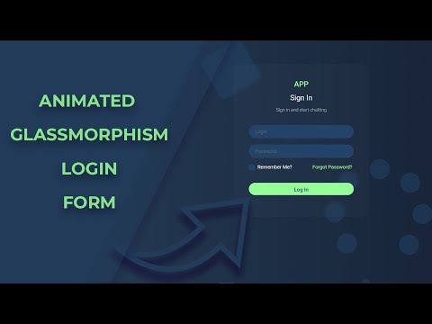 Animated Glassmorphism Login Form | HTML & CSS