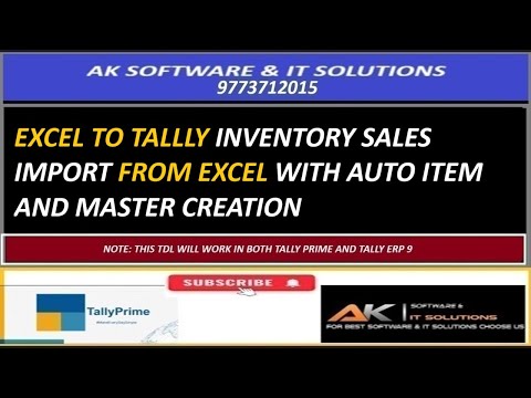 Excel to Tally Sales Import with Inventory TDL