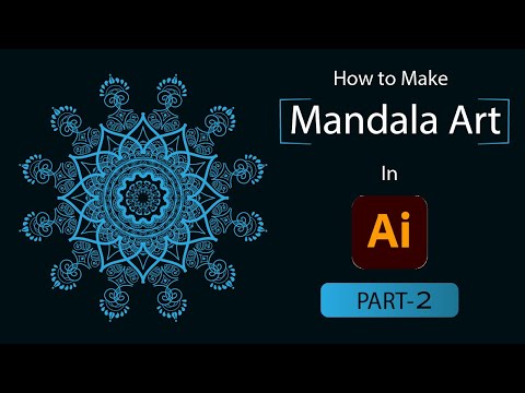 Mandala Art Design In Illustrator Full tutorial Part-2 | How to expand mandala art in Illustrator