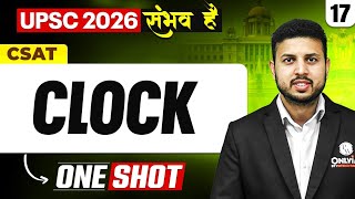 Complete CSAT | UPSC CSAT Clock | UPSC 2026 -27 | ONE SHOT🔥