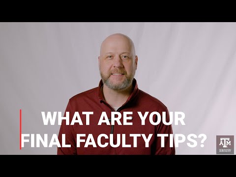 Final Faculty Tips
