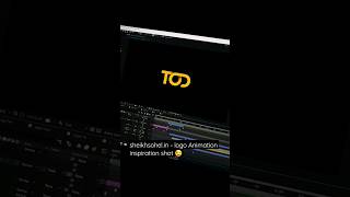 Logo Animation short : TOD - After effects edit #logoanimation #logointro #logoreveal #aftereffects