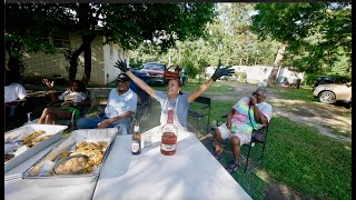 DRAMA AT THE FAMILY FISH FRY. (Country Style)