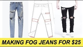 RIPPED DENIM MEN STREETWEAR **D.I.Y. AFFORDABLE DISTRESSED** + How To Style