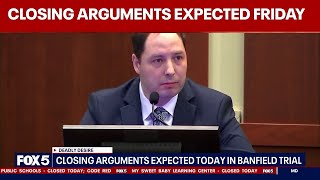 Brendan Banfield murder trial: Closing arguments expected Friday