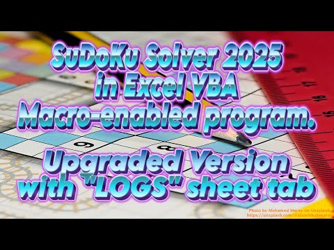 SuDoKu Solver 2025 in Excel (LOGS)